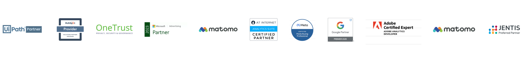 Advance Metrics technology partner certifications